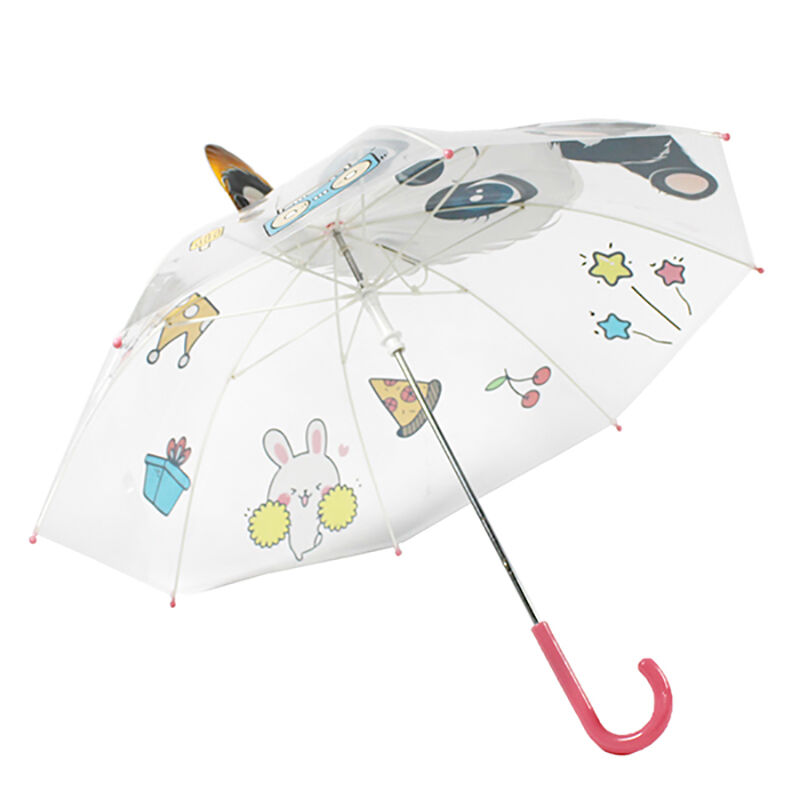 Paraguas transparente para niños con un mango de fácil agarre, paraguas de  cúpula, resistente al viento para niños y niñas (estrellas pequeñas)