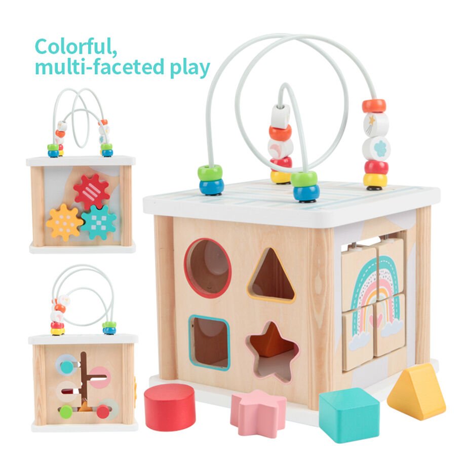 Buy Wholesale China Children Wooden Activity Cube Bead Maze Toys Kid ...