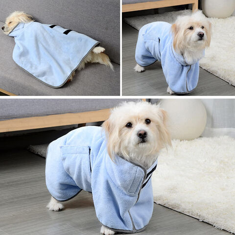 Toalla de albornoz para perros, cómoda toalla de baño de secado rápido para  perros para limpiar el b Yuyangstore Albornoz de secado rápido