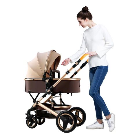 3 in 1 Baby Stroller Portable Travel Baby Carriage Luxurious Folding Prams  Aluminum Frame High Landscape Car for Newborn Baby