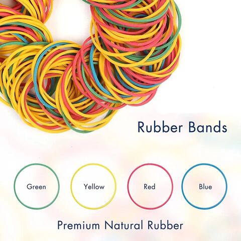 7 Multicolor Extra Large Rubber Bands - Assorted Mixed Color Rubber Bands,  Rubber Bands for Office, School & Home, Stretchable Rubber Elastics Bands