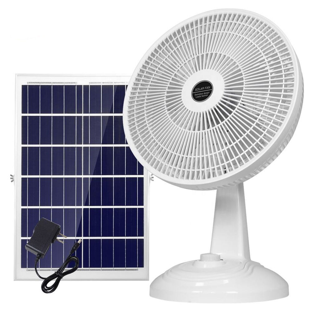 Compre 6v Carga Eléctrica Ventilador Solar Con Panel Solar Ac/dc