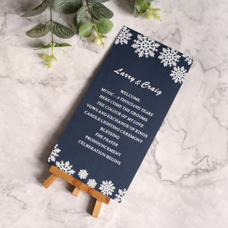 Wholesale Custom Printed Menu Card With Modern Calligraphy And White ...