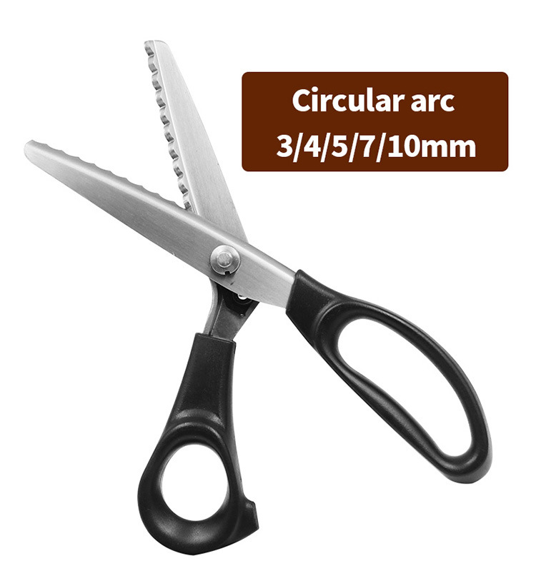 Sewing Pinking Shears for Fabric Paper Leather Professional Craft Scissors  with Sharp Stainless Steel Blades P.