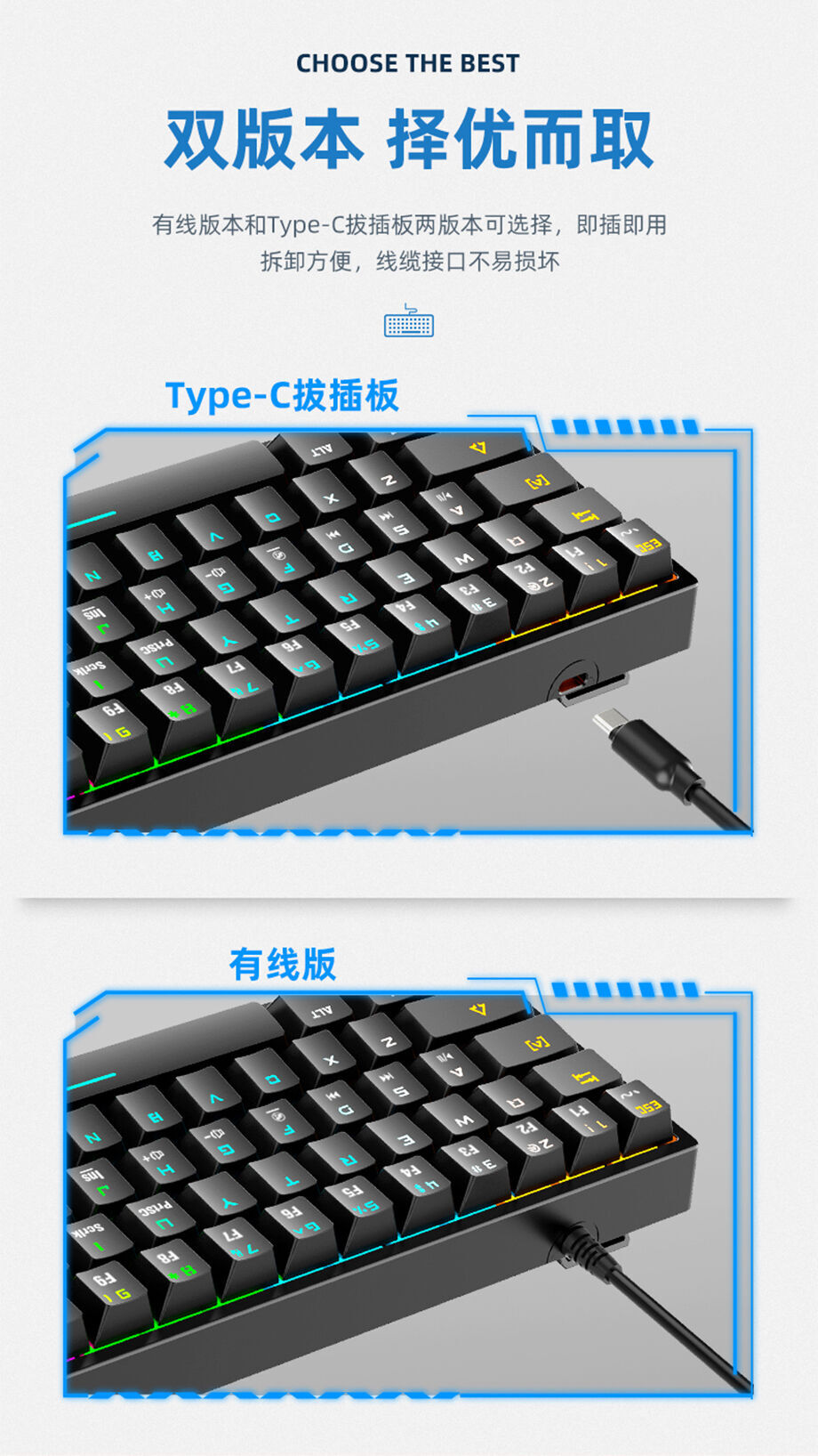 Buy Wholesale China Bsun Mechanical Gaming Keyboard, Rgb Light, Wired ...