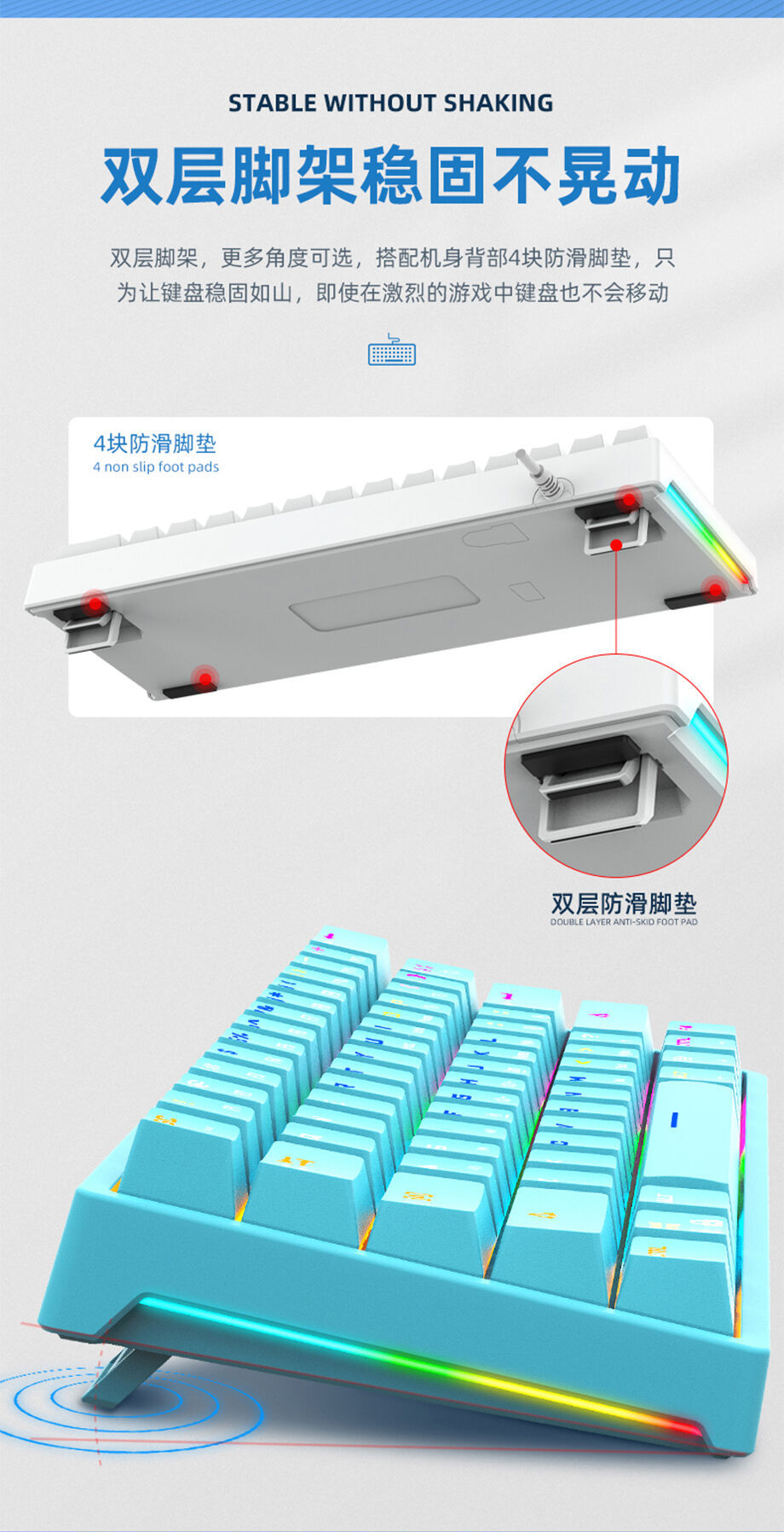 Buy Wholesale China Bsun Mechanical Gaming Keyboard, Rgb Light, Wired ...
