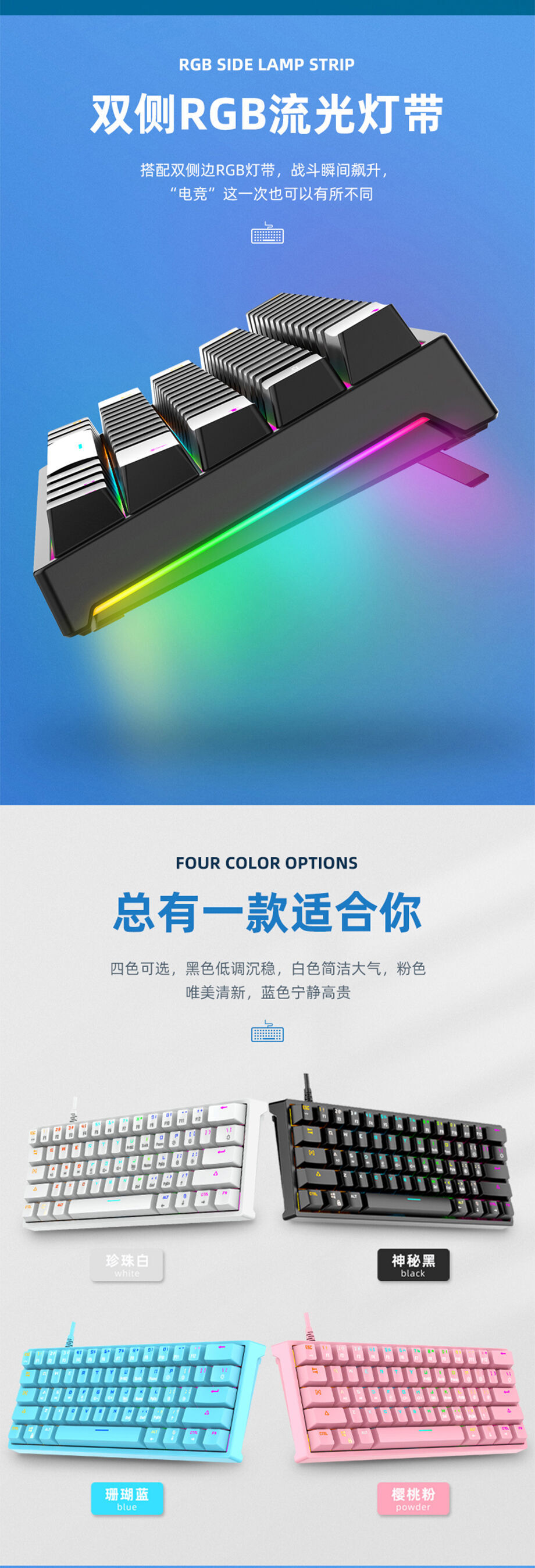 Buy Wholesale China Bsun Mechanical Gaming Keyboard, Rgb Light, Wired ...
