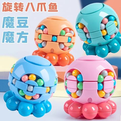 Decompression Toys Rotating Magic Bean Cube Fidget Toy Triangle Small Beads  Educational Toy Children's Puzzle Stress