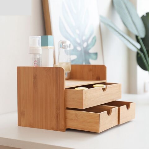 Bamboo Makeup Organizer, Display Stand Shelf Counter Storage Shelf Bathroom  Desk Organizer - China Desktop Organizer and Desk Organizer price