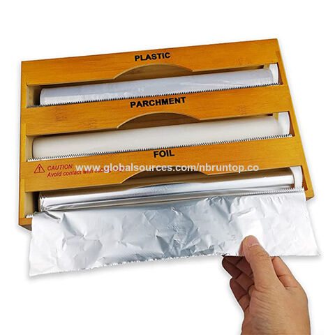 Buy Wholesale China Bamboo Wood Foil And Plastic Wrap Dispenser