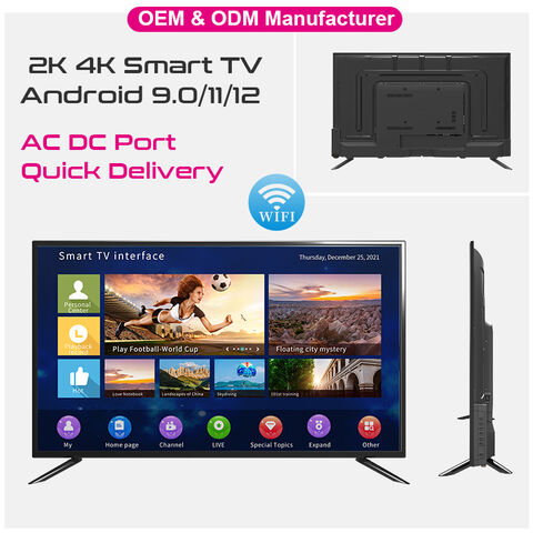 La fabricación de OEM TV 22 24 32 pulgadas LCD televisor inteligente LED HD  de pantalla plana de FHD Android WiFi Android TV la televisión sin cerco AC  DC Cargo - China