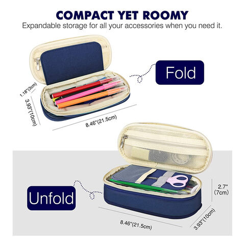 Multi Fold Large Capacity Stationery Pencil Case 