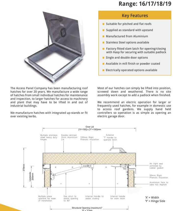 Buy Wholesale China Roof Hatches Access Solutions Access Panel For