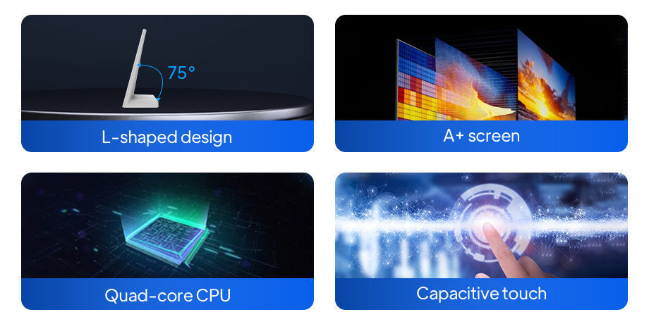 L Shape Touch Screen Customer Feedback Evaluator Poe Rj45 Nfc Rfid ...
