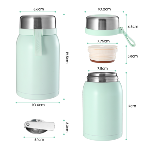 700ML Stainless Steel Lunch Box Food Container Thermos Heated Flask Storage  Kids