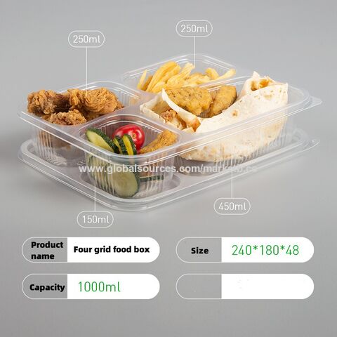 Wholesale Multi-Grid Kraft Paper Lunch Box Food Takeaway Separator