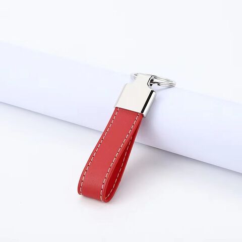 Buy Wholesale China Custom Logo Leather Keychain Accessories Leather Keyring  Fob Key Ring Holder For Car Keys Cute Keychains For Women & Keyring at USD  0.98
