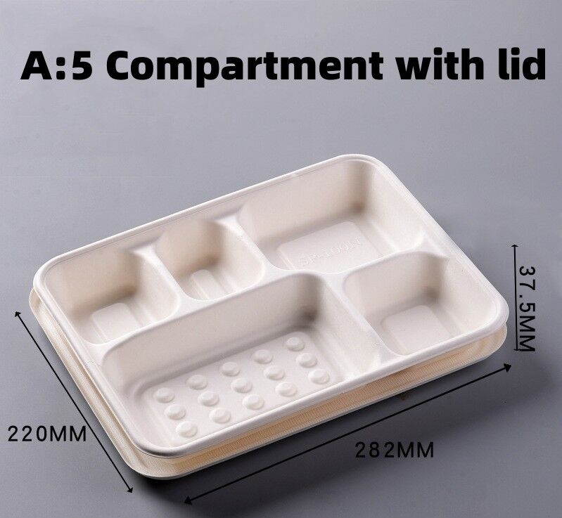 Buy Wholesale China 3 Compartment 9 Inch Disposable Sugarcane Bagasse ...