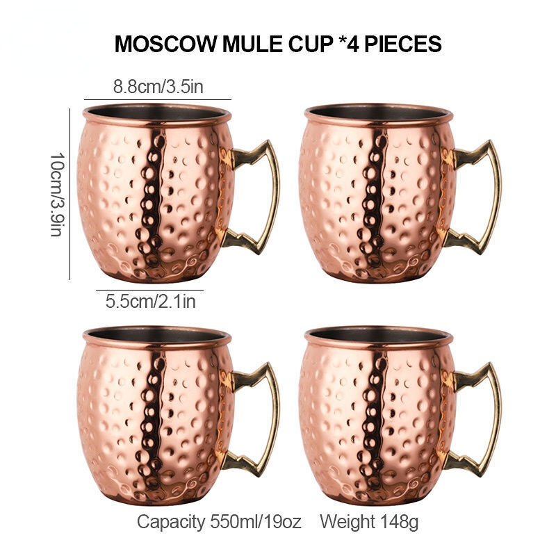 Buy Wholesale China Hot Selling 550ml Copper And Silver Moscow Mule Mug