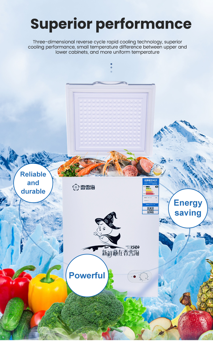 Bd158 Ce Cb Top Open Single Door Deep Chest Electric Freezers With