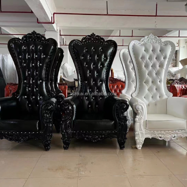 Classic Black Royal King Throne Chair Modern Wedding Banquet Chair $248 ...