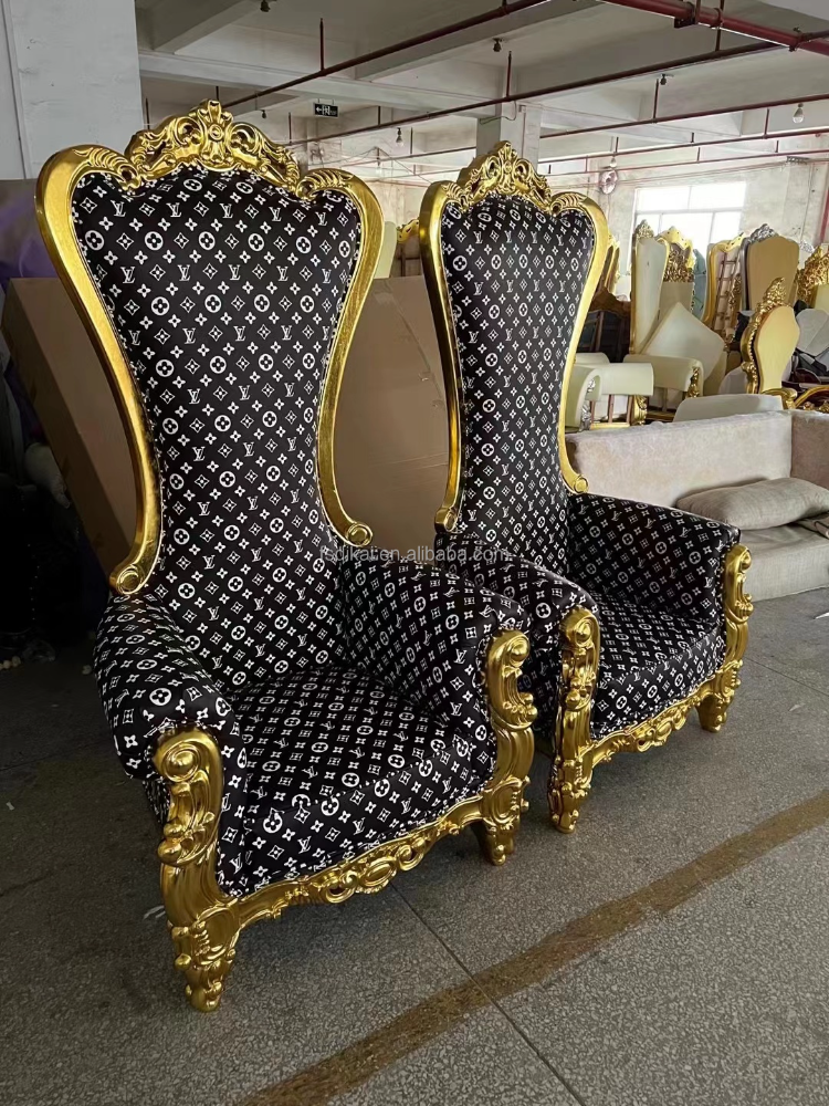 Classic Black Royal King Throne Chair Modern Wedding Banquet Chair $248 ...