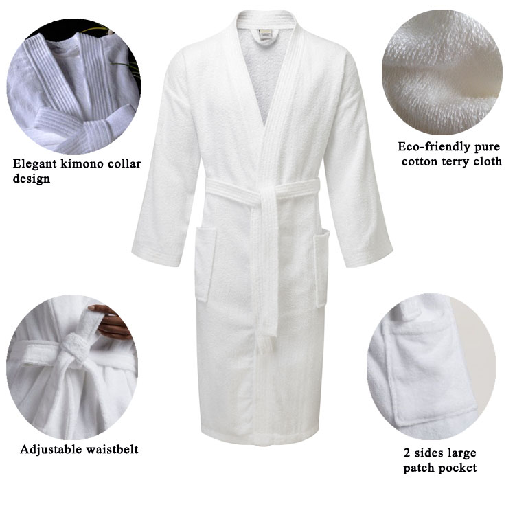 Buy Wholesale China Wholesale Cotton Velour Bathrobe Custom Velvet 5 Star Hotel Bathrobe And Hotel 