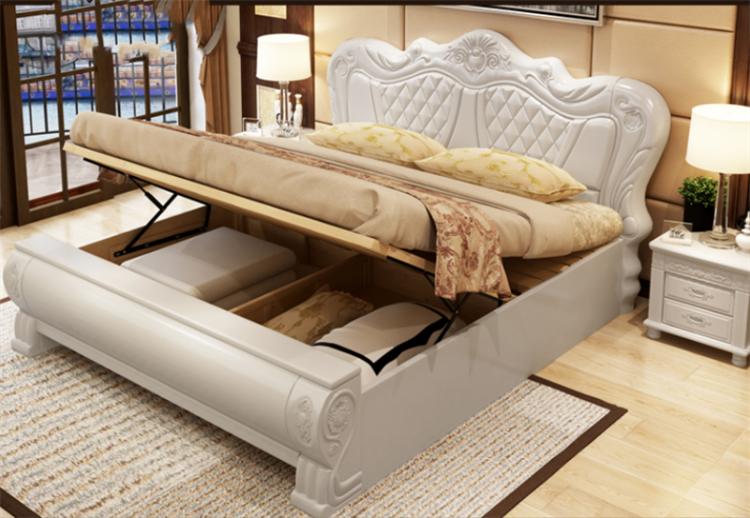 Buy Wholesale China Custom Solid Wood European Bed Double Bed 2.2m King