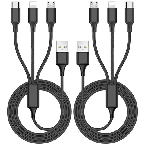 D Câble Multi USB, 3 en 1 Multi Chargeur