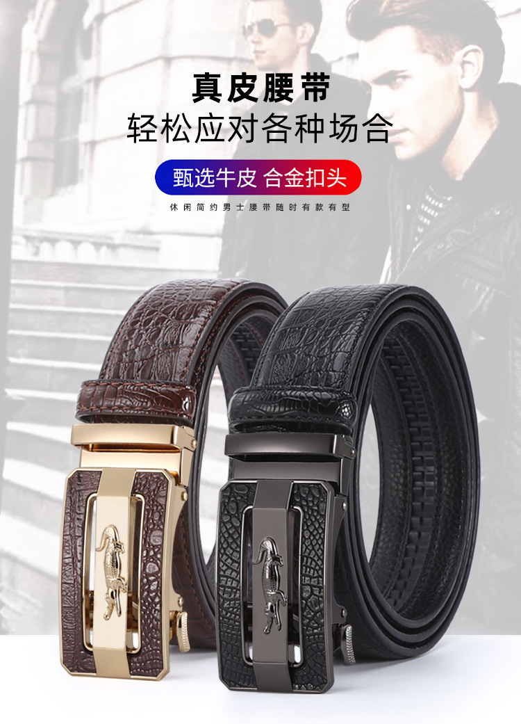 Men Belt Male Genuine Leather Belt Strap Famous Brand Luxury
