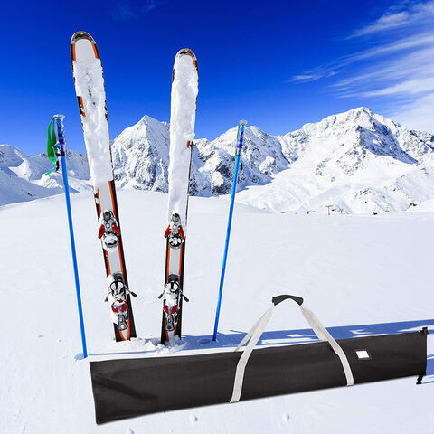 Bolsa de viaje para esquíes individual, portátil y reciclable para transportar esquíes, bolsa para snowboard