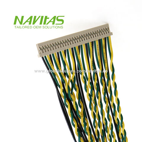 Hirose 40 Pin DF13 Connector LVDS Cable Assembly To JAE Hirose FI - S20S  1.25mm Connector