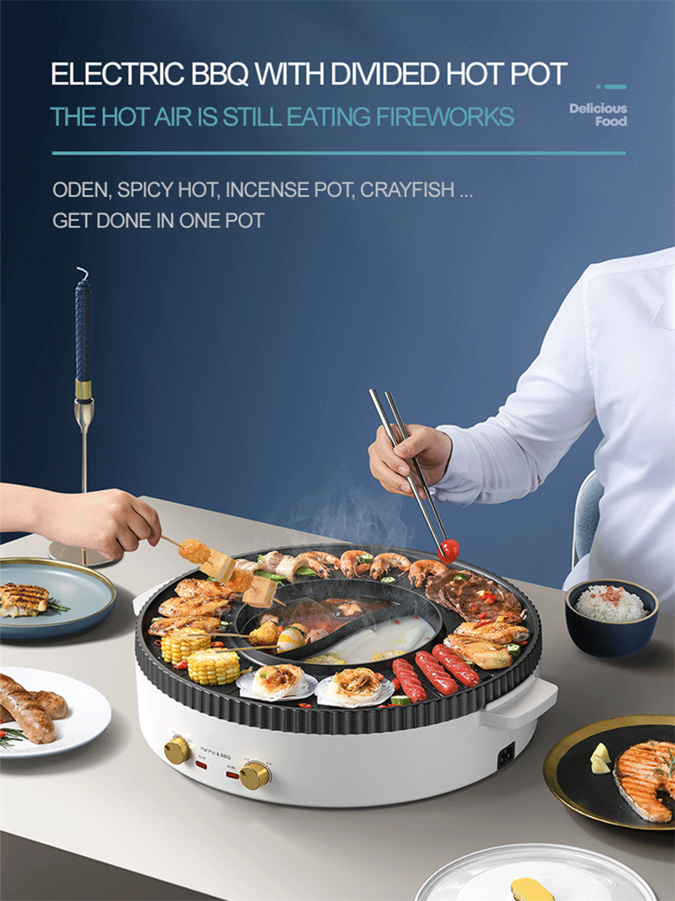 Buy Wholesale China Oem Customized Indoor Electric Grill Hotpot , Multi ...