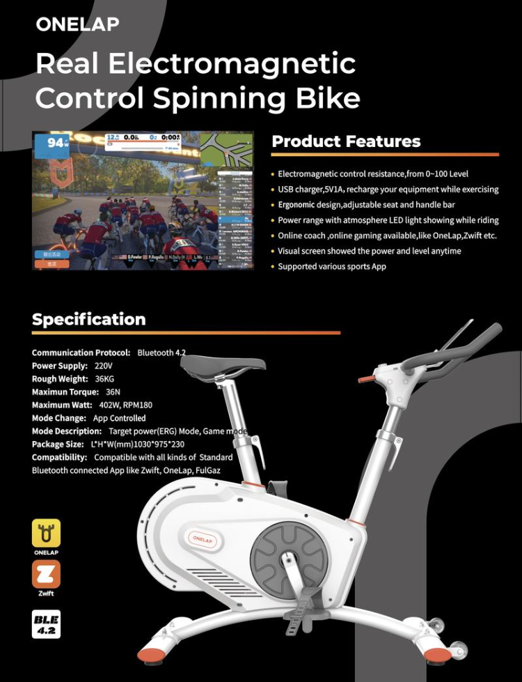 Using zwift on a spin online bike