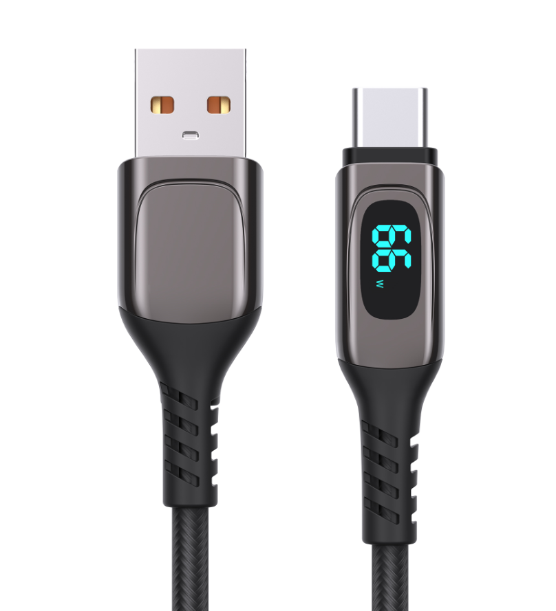 ® Câble de Charge USB C magnétique Type C 3.1 en Nylon Tressé Charge Rapide  USB Câble Aimant avec Affichage LED pour Samsung Galaxy
