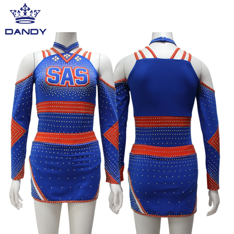 Buy Wholesale China 2022 Newest Design Oem Custom Girls Sexy Ab Rhinestones Cheerleader Costume 8040