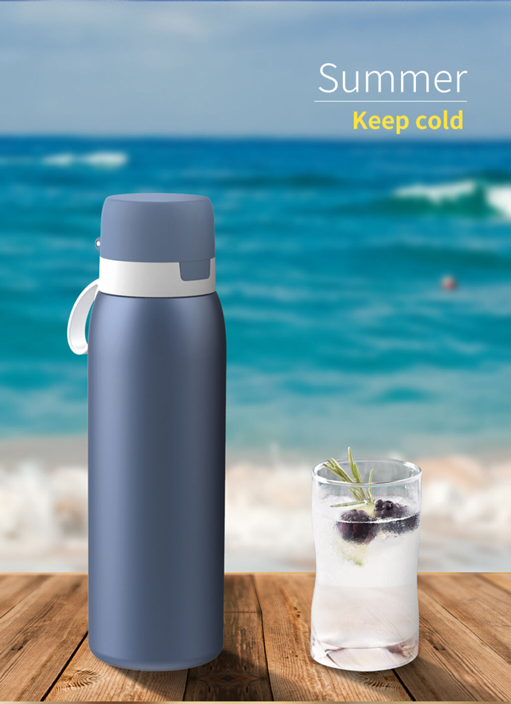 Buy Wholesale China Stainless Steel Duckbill Filter Water Bottle 740ml