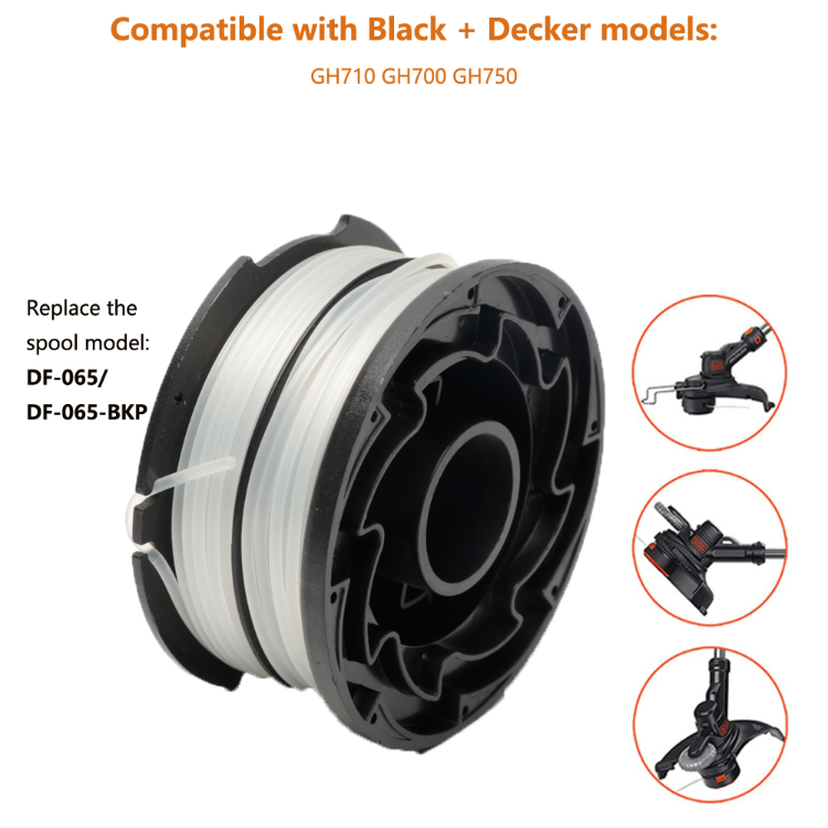 DF-065 String Trimmer Spool Compatible with Black and Decker GH710 GH700  GH750