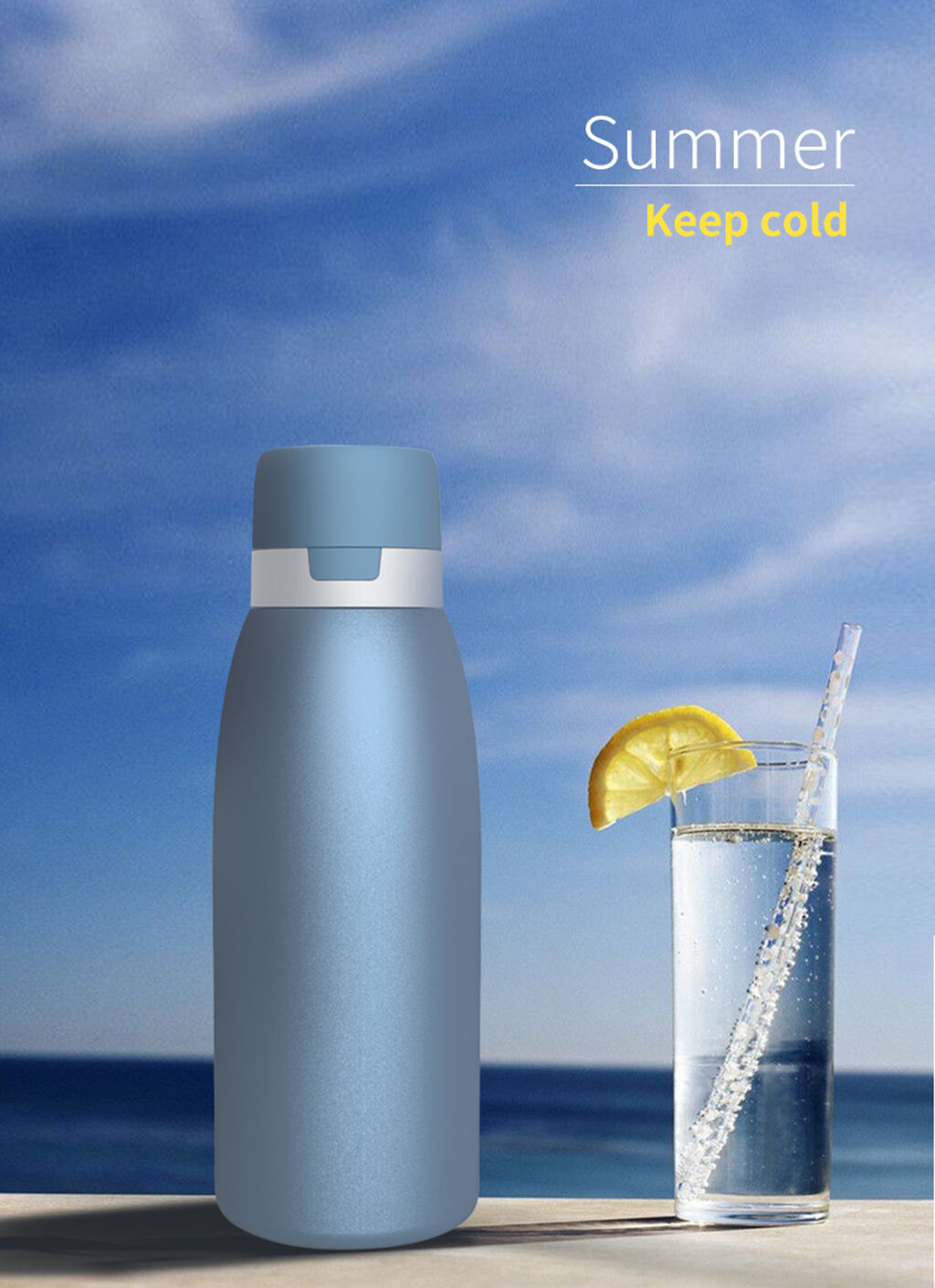 Buy Wholesale China Stainless Steel Duckbill Filter Water Bottle 970ml