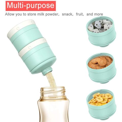 Portable Three-Compartment Rotary Baby Milk Powder Container - China Milk  Powder Box, Portable Container