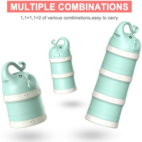 Portable Three-Compartment Rotary Baby Milk Powder Container - China Milk  Powder Box, Portable Container