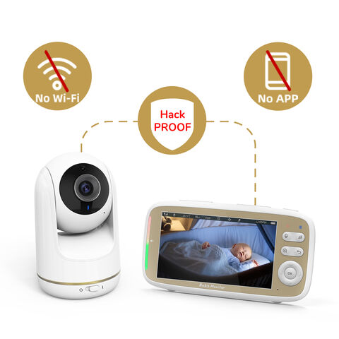 Babyphone vidéo PTZ avec écran LCD HD de 5 pouces, caméra pour bébé/nounou,  babyphone vidéo, conversation bidirectionnelle, berceuses pour nouveau-né,  support Wi-Fi - AliExpress