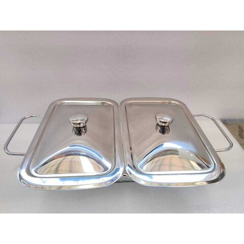 Stainless Steel Glass Serving Dish hot pot small chafing dish Food