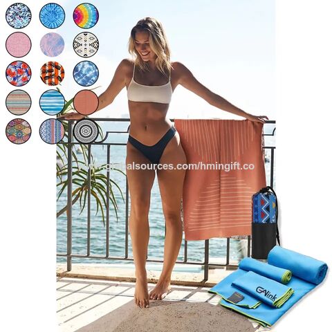 Buy Wholesale China Wholesale Brand Name Full Color Printed Quick Dry Sand  Free Microfiber Beach Towel Antibacterial & Beach Towel Antibacterial at  USD 2.2