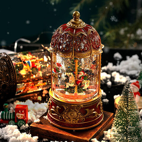 Snow Carousel Music Box Music Box Crystal Ball Christmas Snow Carousel Music Box Music Box Crystal Ball Christmas