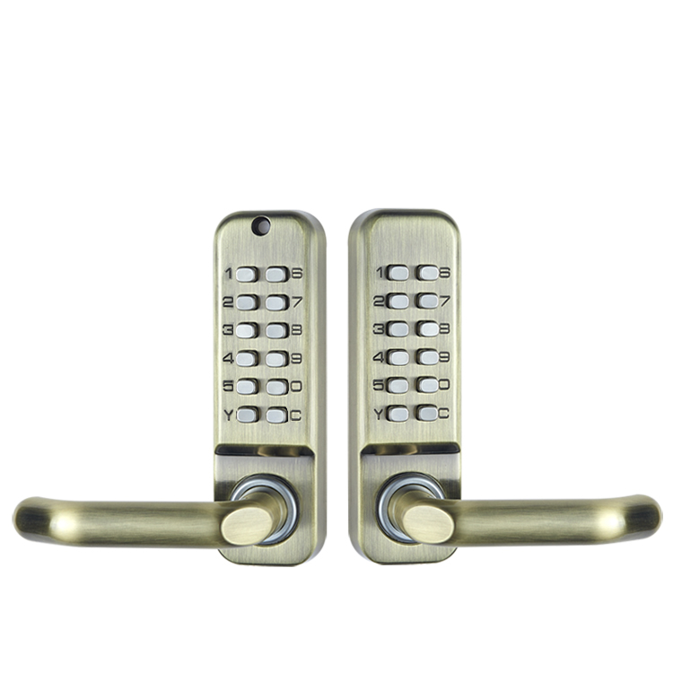 Fowinker Mechanical Password Door Lock,Double Sided Handle Keyless