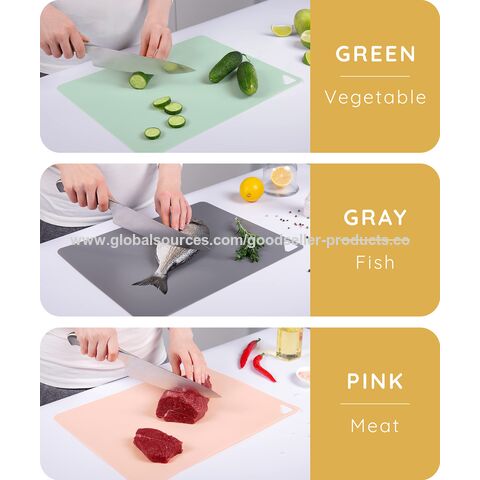 Non-Slip Cutting Board, PP Flexible Cutting Mat Colorful Chopping