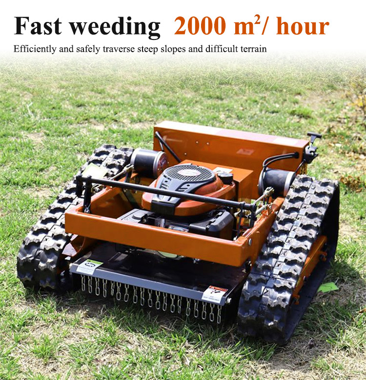 Slope Mower Wireless Remote Control Crawler Lawn Mowers Kit Rubber ...