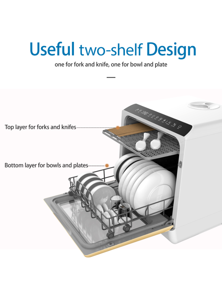 Buy Wholesale China 4 Sets Household Mini Automatic Dishwasher Machine Home  Built In Smart Dish Washer Dishwasher For Kitchen & 4 Sets Household Mini  Dish Washing Machine at USD 125