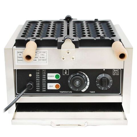 HETEPPTR Commercial Electric Bubble Skewer 3PCS Waffle Ball Machine 1600W Nonstick Rotating Waffle Balls Maker With Time And Temp Control